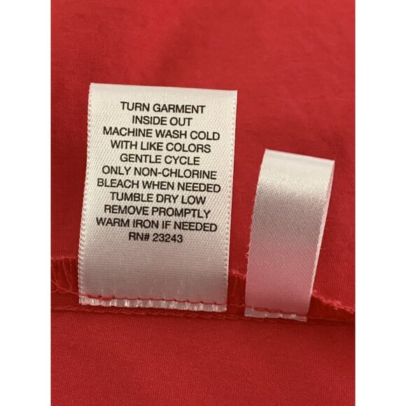 7th Avenue Design Studio By New York & Company Womens Red Button-Down Shirt - Picture 9 of 10